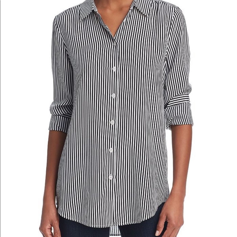 Equipment classic stripe silk shirt